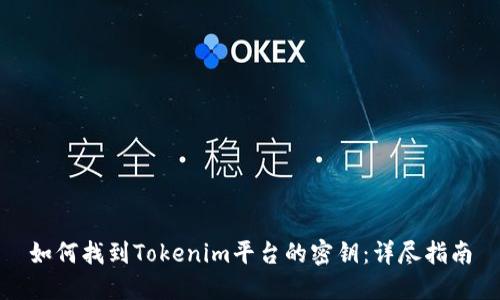 如何找到Tokenim平台的密钥：详尽指南